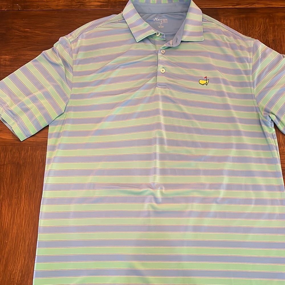 Masters tech men’s golf shirt, large, very good used condition